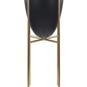 Elevated Plant Pot LEFKI Metal 16 cm Black